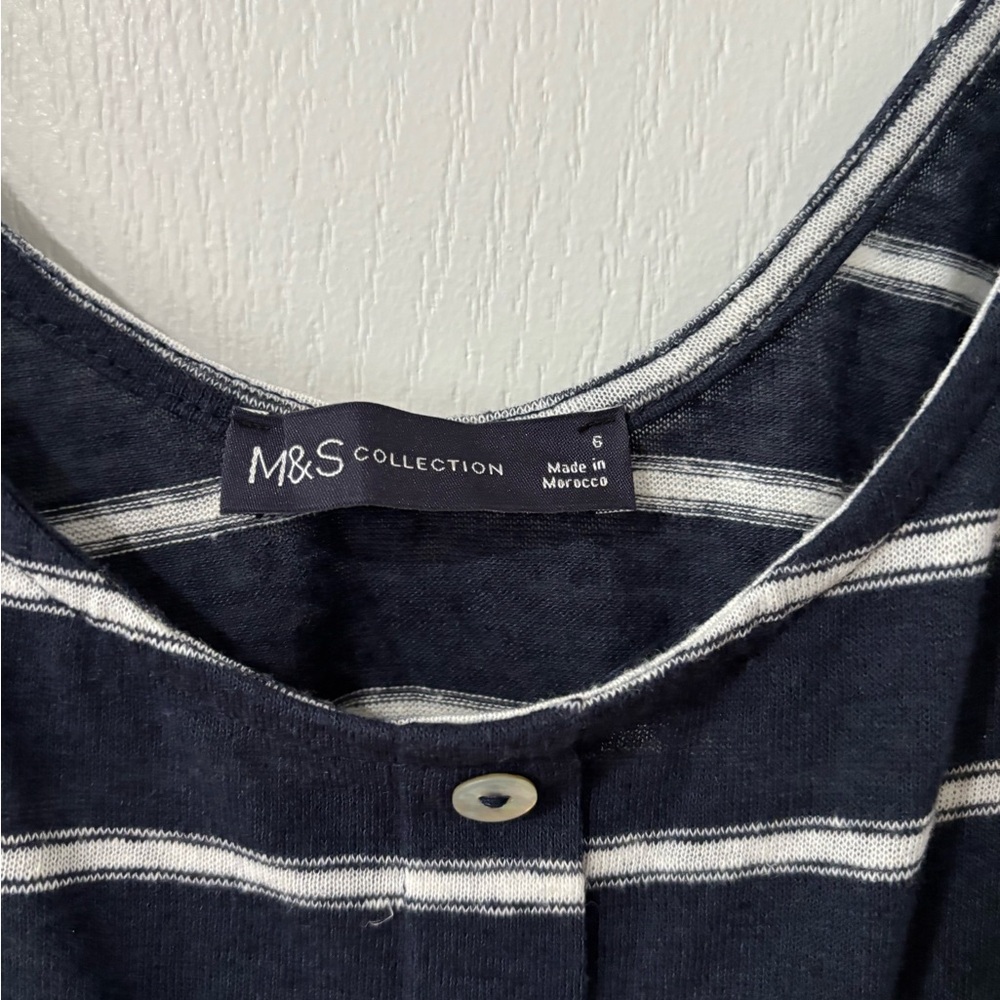 M&S Collection Navy Striped Top - Picture 3 of 3